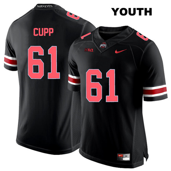 Ohio State Buckeyes Youth Gavin Cupp #61 Red Number Black Authentic Nike College NCAA Stitched Football Jersey ZN19G42YN